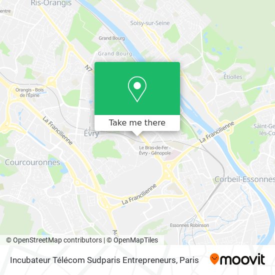 Incubateur Télécom Sudparis Entrepreneurs map