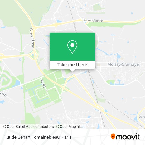 Mapa Iut de Senart Fontainebleau