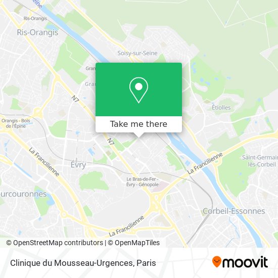 Mapa Clinique du Mousseau-Urgences