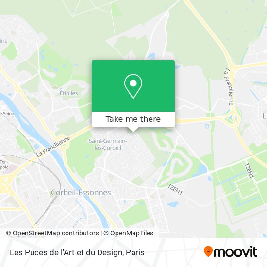 Mapa Les Puces de l'Art et du Design