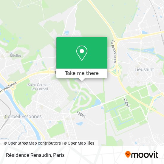 Mapa Résidence Renaudin