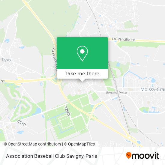 Association Baseball Club Savigny map