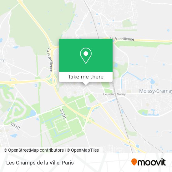 Mapa Les Champs de la Ville