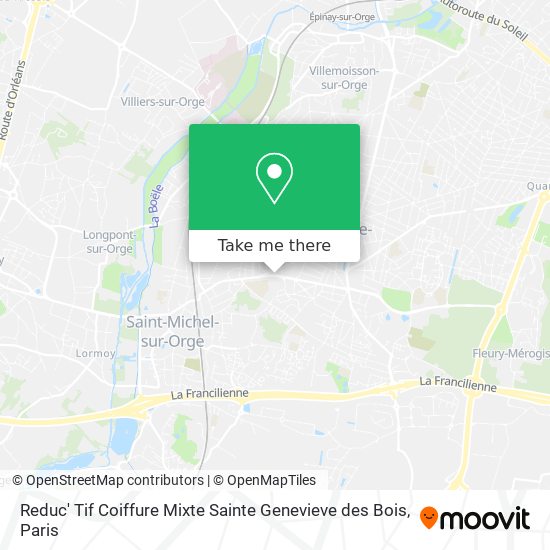 Reduc' Tif Coiffure Mixte Sainte Genevieve des Bois map