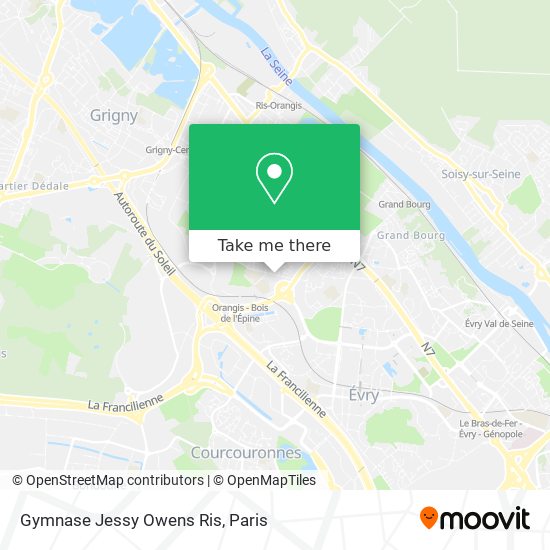 Gymnase Jessy Owens Ris map