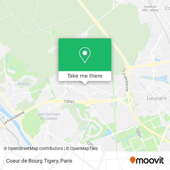 Coeur de Bourg Tigery map