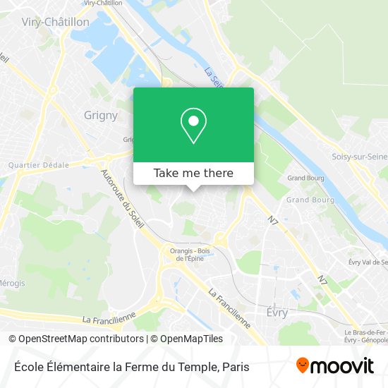 Mapa École Élémentaire la Ferme du Temple