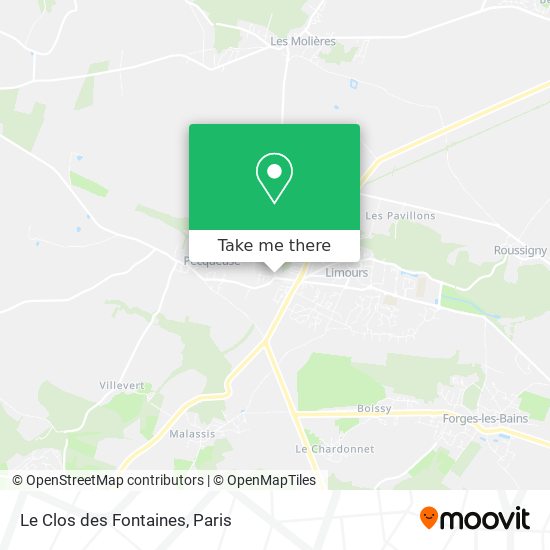 Mapa Le Clos des Fontaines