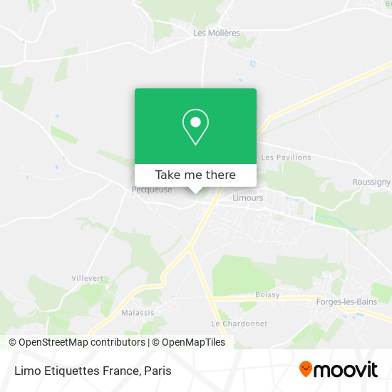 Limo Etiquettes France map