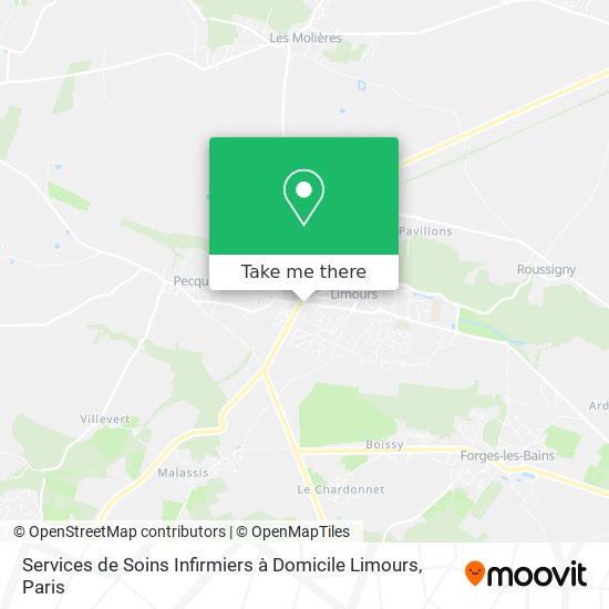 Services de Soins Infirmiers à Domicile Limours map