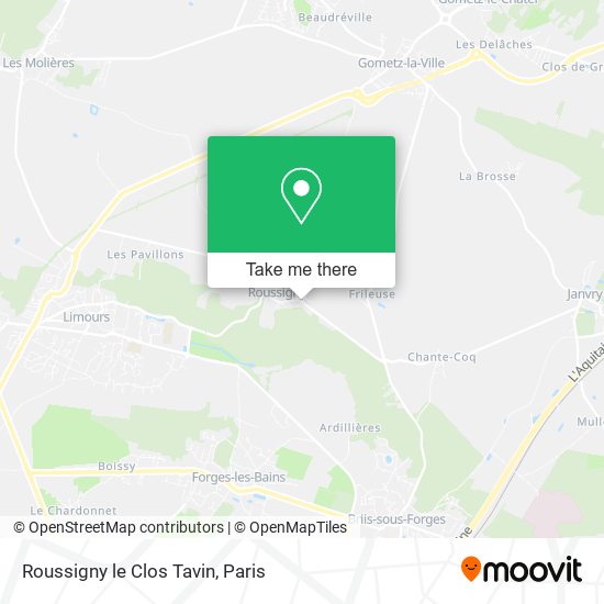 Roussigny le Clos Tavin map