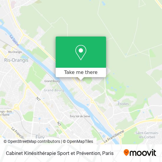 Cabinet Kinésithérapie Sport et Prévention map