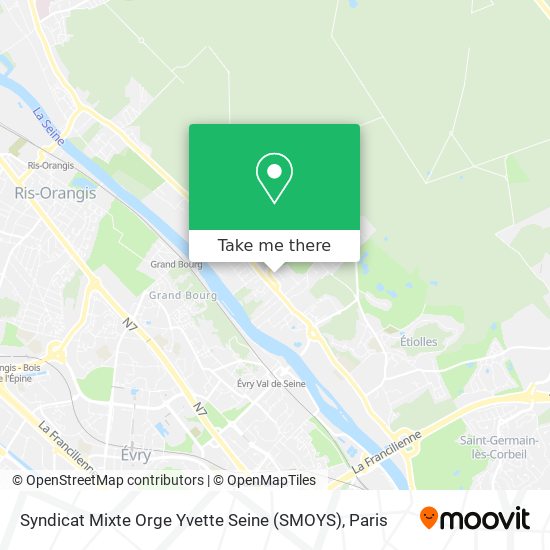 Syndicat Mixte Orge Yvette Seine (SMOYS) map