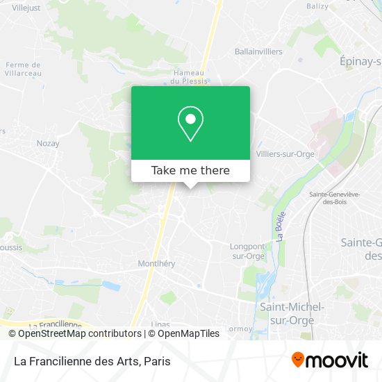 La Francilienne des Arts map