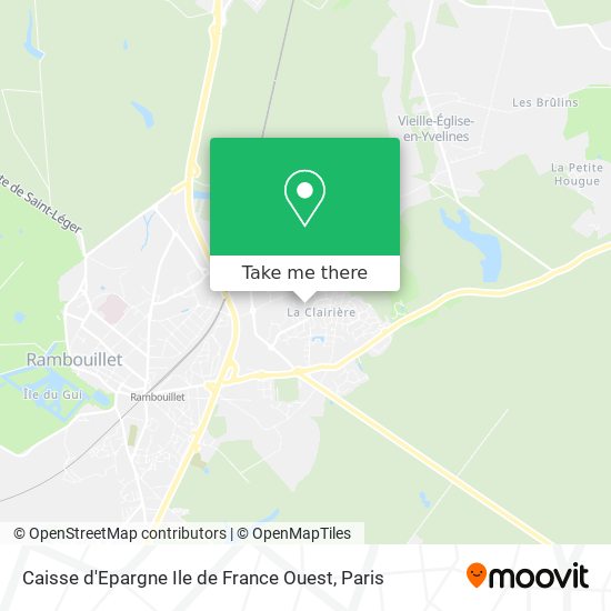 Mapa Caisse d'Epargne Ile de France Ouest