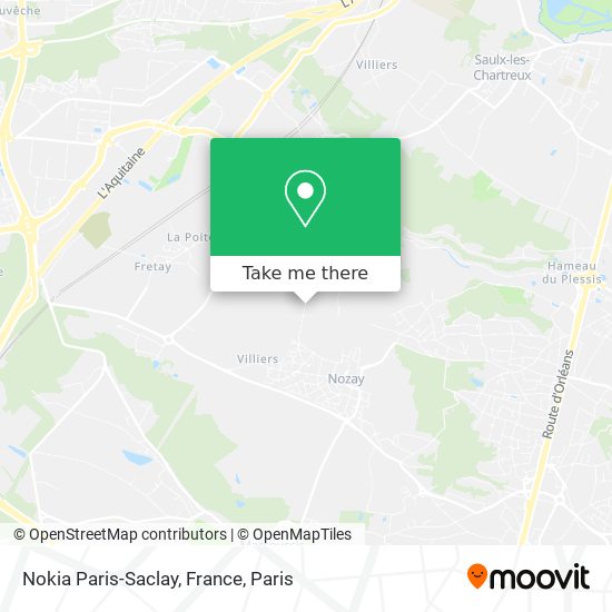 Mapa Nokia Paris-Saclay, France