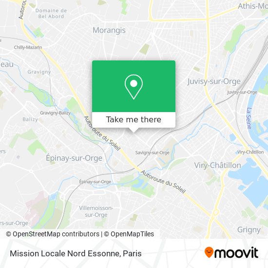 Mapa Mission Locale Nord Essonne