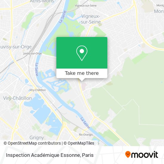Inspection Académique Essonne map