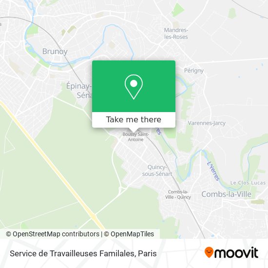 Service de Travailleuses Familales map