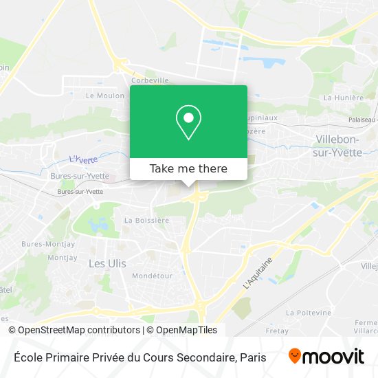 Mapa École Primaire Privée du Cours Secondaire