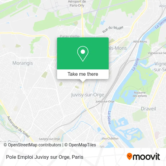 Pole Emploi Juvisy sur Orge map