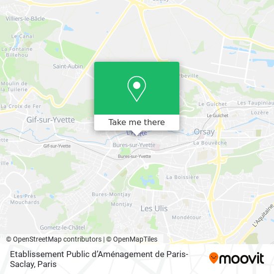 Mapa Etablissement Public d’Aménagement de Paris-Saclay