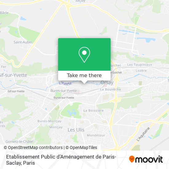 Mapa Etablissement Public d’Aménagement de Paris-Saclay