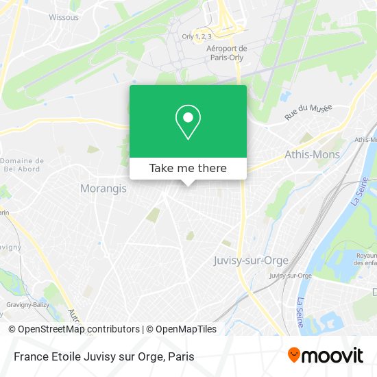 Mapa France Etoile Juvisy sur Orge
