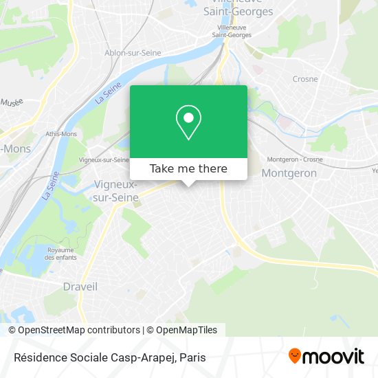 Résidence Sociale Casp-Arapej map