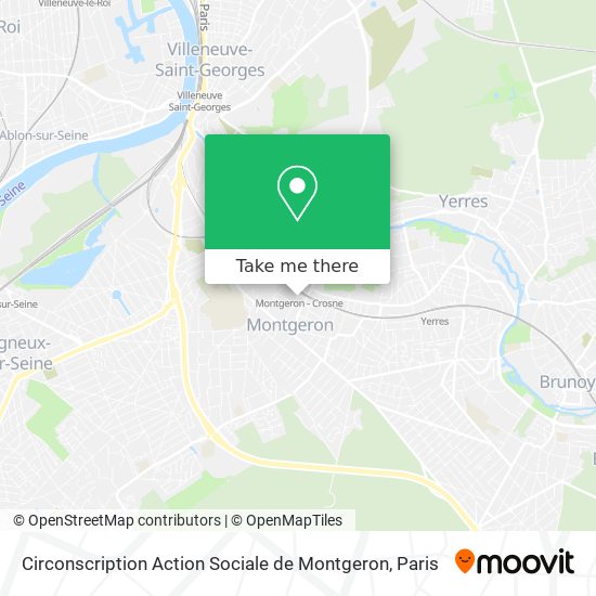 Mapa Circonscription Action Sociale de Montgeron