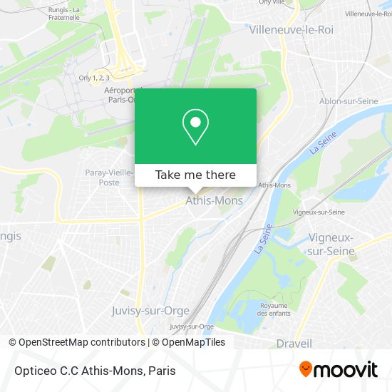 Opticeo C.C Athis-Mons map