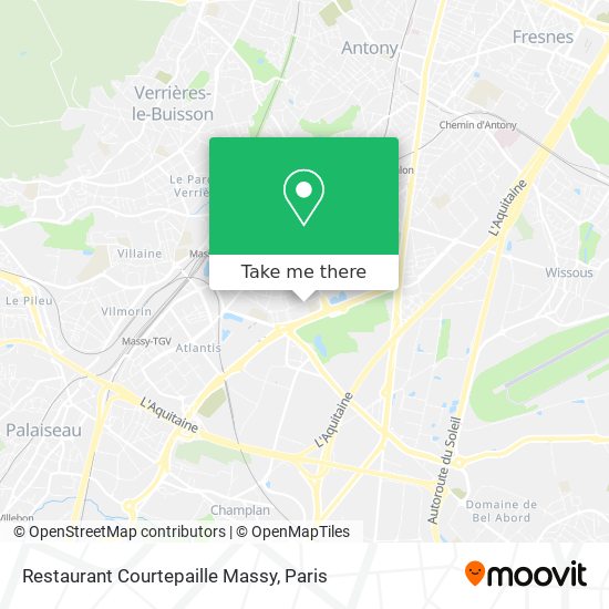 Restaurant Courtepaille Massy map