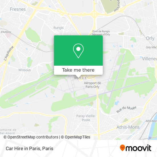 Car Hire in Paris map