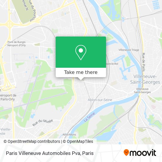 Paris Villeneuve Automobiles Pva map