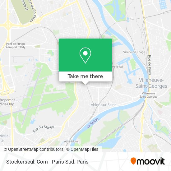 Stockerseul. Com - Paris Sud map