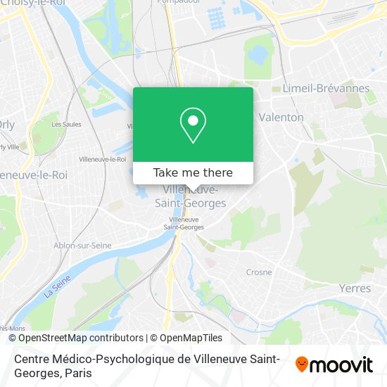 Centre Médico-Psychologique de Villeneuve Saint-Georges map