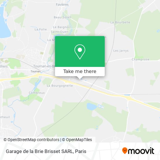 Mapa Garage de la Brie Brisset SARL