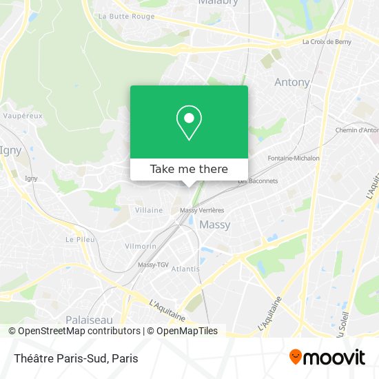 Mapa Théâtre Paris-Sud