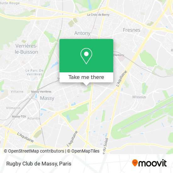 Mapa Rugby Club de Massy