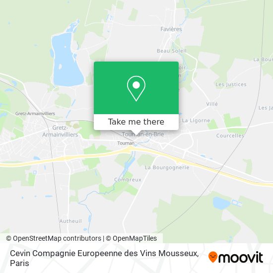 Cevin Compagnie Europeenne des Vins Mousseux map