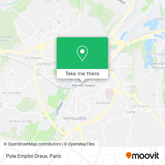 Pole Emploi Dreux map