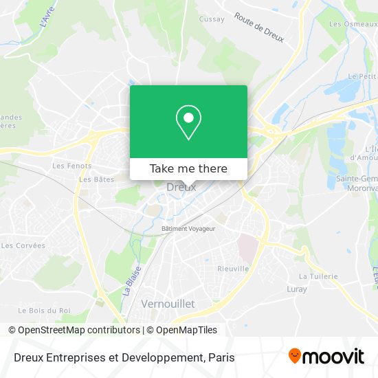 Mapa Dreux Entreprises et Developpement