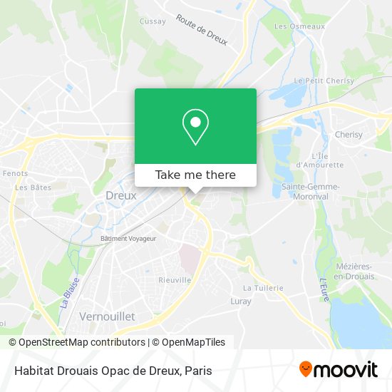 Habitat Drouais Opac de Dreux map