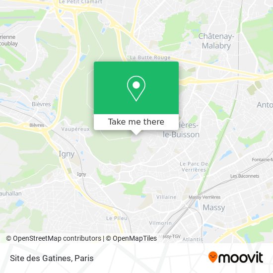 Site des Gatines map