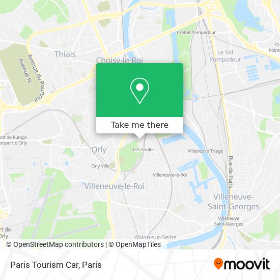 Paris Tourism Car map