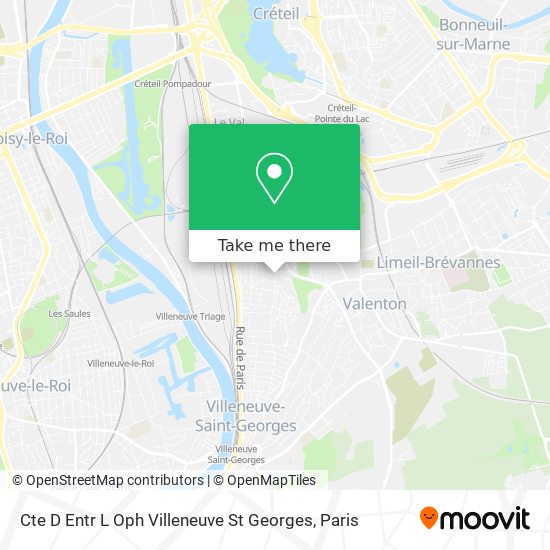 Cte D Entr L Oph Villeneuve St Georges map