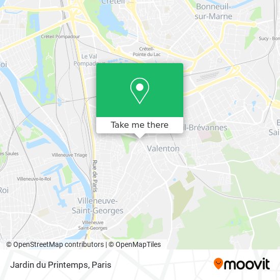 Mapa Jardin du Printemps
