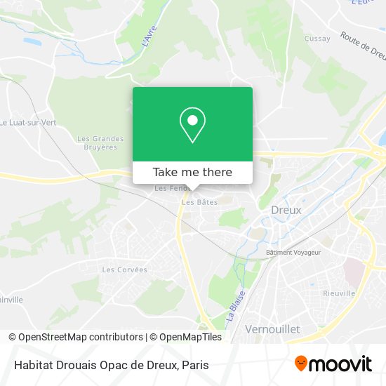 Habitat Drouais Opac de Dreux map