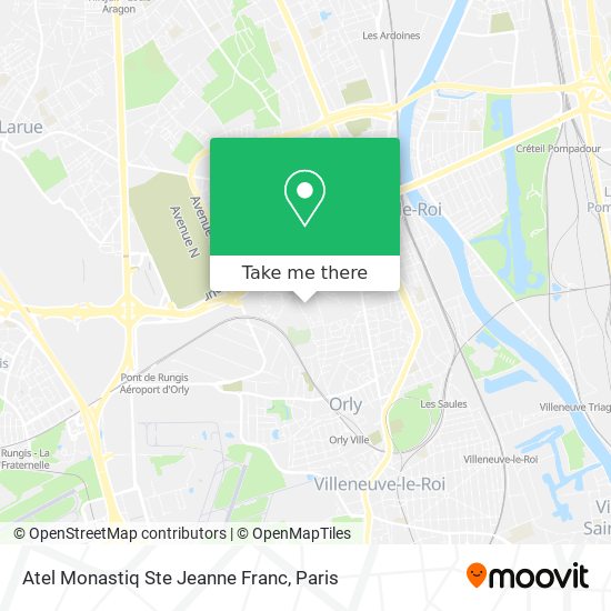 Atel Monastiq Ste Jeanne Franc map