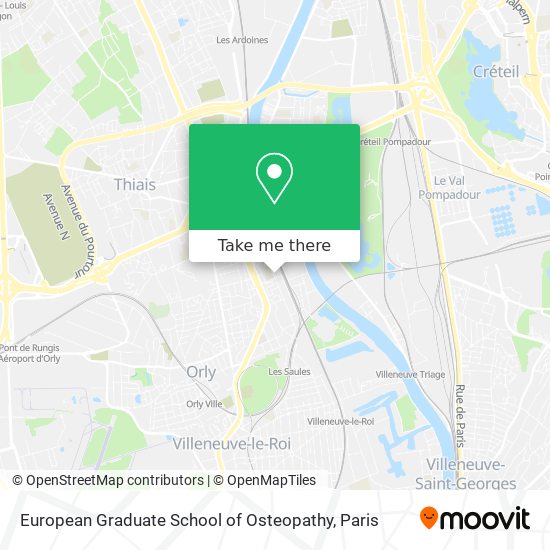 European Graduate School of Osteopathy map